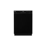 LG LDFC2423B 24" Front Control Dishwasher with SenseClean, 52 DBA (Black)