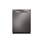 LG LDTS5552D 24" Top Control Smart Dishwasher with Quadwash, 3rd Rack, PrintProof Finish (Black Stainless Steel)