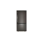 LG LRDCS2603D 33" Bottom Freezer Refrigerator with 25.5 cu. ft. Capacity, Sabbath Mode, Energy Star, PrintProof Finish (Black Stainless Steel)