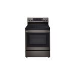 LG LREL6325D 30" Smart Electric Range with 6.3 cu. ft. Capacity, 5 Elements, ThinQ, Air Fry, Sabbath Mode (Black Stainless Steel)