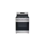 LG LRGL5821S 30" Smart Wi-Fi Enabled Gas Range with 5 Burners, 5.8 cu ft. Capacity, EasyClean, Sabbath Mode, in Stainless Steel