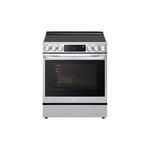 LG LSEL6335FE 30 inch Smart Slide-In Electric Range with 5 Elements, 6.3 cu. ft. Oven Capacity, InstaView Window, Air Fry, ProBake Convection and Self Clean in PrintProof Stainless Steel