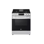 LG LSGL5833F 30" Slide-In Gas Range with 5 Sealed Burners, 5.8 cu. ft. Capacity, Smart wi-fi Enabled, Fan Convection, Air Fry & EasyClean®, in PrintProof Stainless Steel