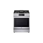 LG Studio LSGS6338F 30" Slide-In Gas Range with 5 Burners, 6.3 cu. ft. Oven Capacity, Griddle, Convection Oven (Stainless Steel)