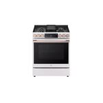 LG Studio LSGS6338N 30" Slide-In Gas Range with 5 Burners, 6.3 cu. ft. Oven Capacity, Griddle, Convection Oven (Essence White)