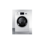 Summit LW2427 24" Front Load Washer with 2.7 cu. ft. Capacity, Energy Star Certified, Stainless Steel Tub, 15 Wash Settings and Touchscreen Display in White