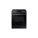 Samsung NE63B8211SG 30" Smart Slide-In Induction Range with 4 Elements, 6.3 cu. ft. Oven Capacity, Wi-Fi Connectivity, and Self and Steam Clean (Black Stainless Steel)