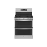 GE Profile PGB965YPFS 30" Smart Freestanding Gas Double Oven Range with 5 Burners, 6.8 cu. ft. Oven Capacity, No Preheat Air Fry and Self Clean in Fingerprint Resistant Stainless Steel