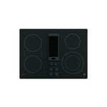 GE Profile PP9830DRBB 30" Electric Cooktop with 4 Elements and Downdraft Exhaust in Black (Black)