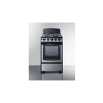 Summit PROEL20SS 20" Electric Range with 4 Coil Elements, 2.3 cu. ft. Capacity, Push-to-turn Knobs and ADA Compliant in Stainless Steel (Cord Not Included)