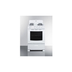 Summit RE2411W 24" Electric Range with 4 Coil Elements, 2.9 cu. ft. Capacity, Storage Drawer, Backsplash, ADA Compliant (White)