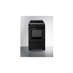 Summit REX2051BRT 20" Freestanding Electric Range with 4 Elements, 2.3 cu. ft. Oven Capacity, Smooth Ceramic Glass Top, Hot Surface Indicator, ADA Compliant (Black)