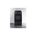 Summit REXT20BL 20" Wide Electric Range with 4 Elements, 1.87 cu. ft. Oven Capacity, Smooth Ceramic Glass Top, Hot Surface Indicator, ADA Compliant (Black)