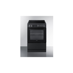 Summit REXT24BL 24" Wide Electric Range with 4 Elements, 2.44 cu. ft. Oven Capacity, Smooth Ceramic Glass Top, Hot Surface Indicator, ADA Compliant  (Black)