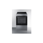 Summit REXT24SS 24" Wide Electric Range with 4 Elements, 2.44 cu. ft. Oven Capacity, Smooth Ceramic Glass Top, Hot Surface Indicator, ADA Compliant  (Stainless Steel)