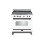 Lofra RS30M000I4 30" Dolcevita Series Freestanding Induction Range with 4 Elements, 3 cu. ft. Oven Capacity and True European Convection (White, Chrome)