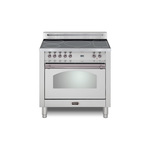 Lofra RS36M000I5 36" Dolcevita Series Freestanding Induction Range with 5 Elements, 3 cu. ft. Oven Capacity and True European Convection (Stainless Steel, Chrome)