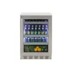 Sapphire SBCR24SS 5 Series 24" Beverage Center with 5.1 cu. ft. Capacity, Signature SAPPHIRE Blue Interior, Articulating Concealed Self-Closing Hinge, Multifunction Capacitive Touch Electronic Control, LED Theater Lighting (Stainless Steel)