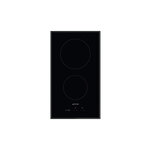 Smeg SEU122B 12" Ceramic Electric Cooktop with 2 Elements, 9 Power Levels, Touch Controls, Beveled Glass Edge, in Black