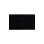 Smeg SEU365ETB 36" Built-In Electric Cooktop with 5 Cooking Zones, Residual Heat Indicator, Control Lock, and Touch Controls, in Black