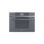 Smeg SFU4104MCS 24" Linea Series Built-in Speed Oven with 1.41 cu. ft. Capacity, Touch Screen Display and Halogen Lighting in Silver