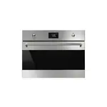 Smeg SFU4300MX 24" Built-In Microwave Oven with 1.34 cu. ft. Capacity, Stainless Steel Cavity, Digi Screen Display, 1000 Watt Microwave Power, 1200 Watt Grill Power, Turntable, Fingerprint-Proof, in Stainless Steel