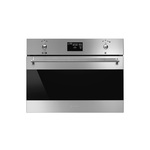 Smeg SFU4302VCX 24" Classic Series Built-in Combination Steam Oven with 1.41 cu. ft. Capacity, Vapor-Clean System and Halogen Lighting in Stainless Steel