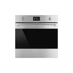 Smeg SFU6302TVX 24" Classic Series Multifunction Oven with 2.54 cu. ft. Capacity, 12 Cooking Modes and True European Convection in Stainless Steel and Smart-Black Glass