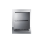 Summit SPR275OS2DADA 27" ADA Compliant Drawer Refrigerator with 4.83 cu. ft. Capacity, Stainless Steel Drawers, Frost-Free, LED Lighting and Digital Thermostat (Stainless Steel)