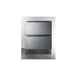 Summit SPR275OS2D 27" Drawer Refrigerator with 4.83 cu. ft. Capacity, Stainless Steel Drawers, Frost-Free, LED Lighting and Digital Thermostat (Stainless Steel)