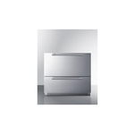 Summit SPR36332D 36" 2-Drawer All-Refrigerator with 7.15 cu. ft. Capacity, LED Lighting, Digital Thermostat, Frost-Free Operation and Drawer Dividers in Stainless Steel