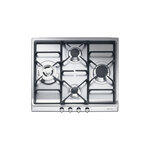 Smeg SR60GHU3 Classic 24" Sealed Burner Gas Cooktop With 4 Sealed Burners Including Double Inset Super Burner, Automatic Electronic Ignition and Safety Valves in Stainless Steel