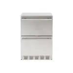 Sapphire SRD24OD 5 Series 24″ Outdoor Drawer Refrigerator with 4.6 cu. ft. Capacity, Signature SAPPHIRE Blue Interior, Articulating Concealed Self-Closing Hinge, Multifunction Capacitive Touch Electronic Control, LED Theater Lighting, in Stainless Steel