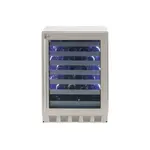 Sapphire SW24SZSS 5 Series 24" Single Zone Wine Cooler with 51 Bottle Capacity, Signature SAPPHIRE Blue Interior, Articulating Concealed Self-Closing Hinge, Multifunction Capacitive Touch Electronic Control (Stainless Steel)