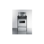 Summit TEM130BKWY 20" Freestanding Electric Range with 4 Coil Elements, 2.46 Cu. Ft. Capacity, Manual Clean, Storage Drawer, & Electronic Ignition, in Stainless Steel