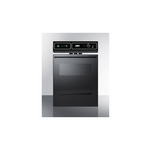 Summit TTM7212DK 24" Single Gas Wall Oven with 2.92 cu. ft. Capacity, Drop Down Broiler Drawer, Electronic Ignition, Oven Window, Oven Light and Clock with Timer (Black Glass)