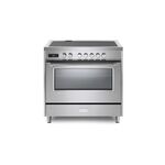 Verona VUFSIE365SS 36" Ultima Collection Freestanding Induction Range with 5 Elements, 5 cu. ft. Oven Capacity (Stainless Steel)