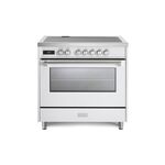 Verona VUFSIE365W 36" Ultima Collection Freestanding Induction Range with 5 Elements, 5 cu. ft. Oven Capacity (White)