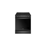 Whirlpool WEE750H0HB 30" Smart Smoothtop Electric Range with 6.4 cu. ft. Capacity, True Convection, 5 Elements, Wifi, Aqualife (Black)