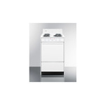 Summit WEM110 20" Freestanding Electric Range with 4 Coil Elements, 2.46 Cu. Ft. Capacity, Manual Clean, Storage Drawer, Broiler Oven, & Porcelain oven, in White