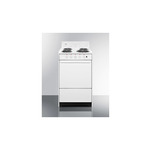 Summit WEM1171Q 20" Freestanding Electric Range with 4 Coil ELements, 2.46 Cu. Ft. Capacity, Manual Clean, Storage Drawer, 5 Indicator Lights, & Porcelain Oven, in White