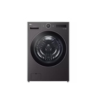 LG WM6998HBA 27" Front Load Washer with 5.0 cu. ft. Capacity and Electric Ventless Heat Pump Dryer with 7.8 cu. ft. Capacity Washer/Dryer Combo, LCD Digital Dial Control, Turbowash® 360°, Tub Sanitize Cycle, Direct Drive Motor (Black Steel)