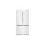 Whirlpool WRFC2036RW 36" Freestanding French Door Bottom Mount Refrigerator 20 cu. ft. Capacity, Adaptive Defrost, Spillproof Glass Shelves, Two-Tier Freezer Storage (White)