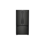 Whirlpool WRFF3036RB 36" Freestanding French Door Bottom Mount Refrigerator with 25.2 cu. ft. Capacity, Adaptive Defrost, Spillproof Glass Shelves, Two-Tier Freezer Storage (Black)