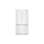 Whirlpool WRFF3236RW 36" French Door Bottom Mount Refrigerator with 25.2 cu. ft. Capacity, Adaptive Defrost, Spillproof Glass Shelves, Two-Tier Freezer Storage (White)