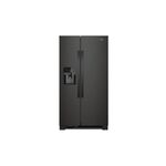 Whirlpool WRS325SDHB 36" Wide Side by Side Refrigerator with 25 cu. ft. Capacity, Frameless Glass Shelves, Adjustable Gallon Door Bins, Adaptive Defrost (Black)