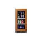 XO XOU15BCGOL 15" Beverage Center with 66 Can Capacity, LED Lighting, Glass Shelves, Low-E Glass Door, Digital Temperature Control, Removable Wine Cradle, in Panel Ready (Left Hinge)