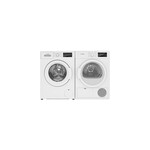 Bosch 300 Series Compact Laundry Pair with WGA12400UC 24" Washer and WTG86403UC 24" Condensation Dryer (White)