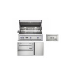 Viking Outdoor Kitchen Package with VQGI5421NSS 42" Grill, VQEWD5421 42" Warming Drawer and VQGPB5201NSS 20" Side Power Burner (Stainless Steel)