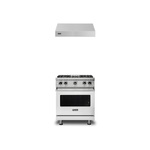 Viking 2-Piece Kitchen Package with VGR5304BSS 30″ Gas Range and VWH530121SS 30″ Wall Hood